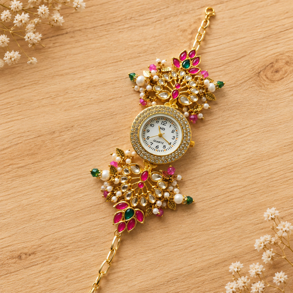Traditional Floral Watch Bracelet