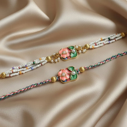 Modern Bhai Bhabhi Rakhi Pair – Stylish Raksha Bandhan Set