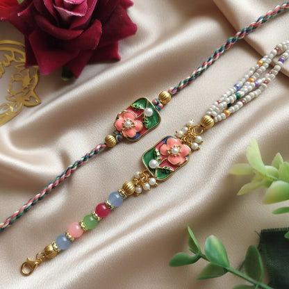 Modern Bhai Bhabhi Rakhi Pair – Stylish Raksha Bandhan Set