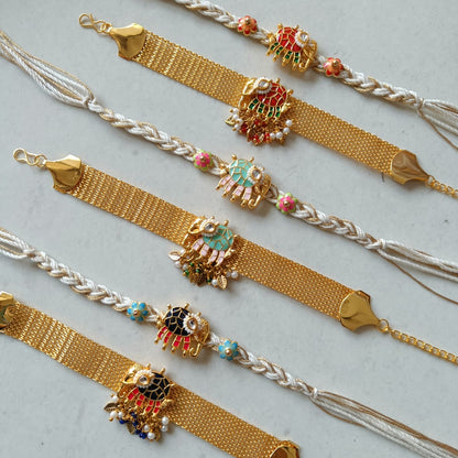 Elephant Couple Rakhi Pair for Bhai & Bhabhi