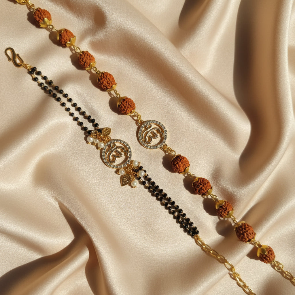 Traditional Bhai Bhabhi Rakhi Pair