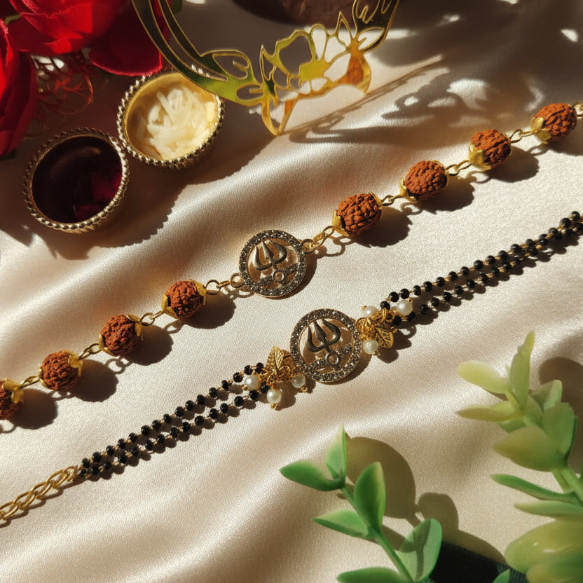 Traditional Bhai Bhabhi Rakhi Pair
