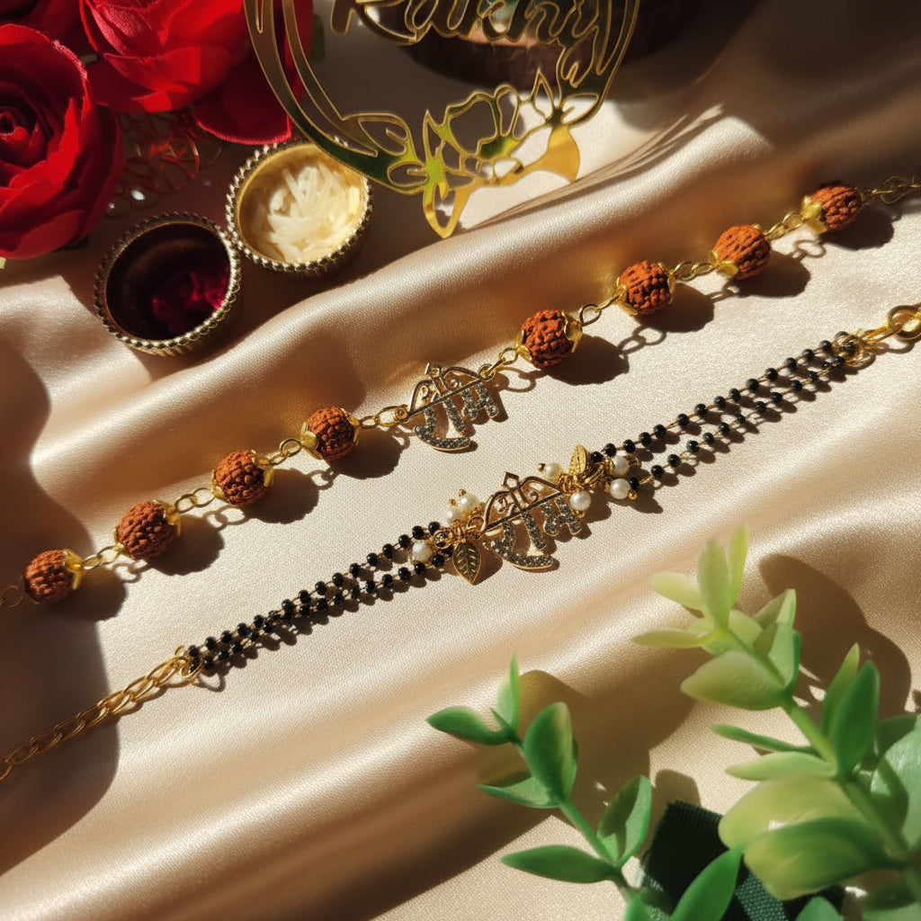 Traditional Bhai Bhabhi Rakhi Pair