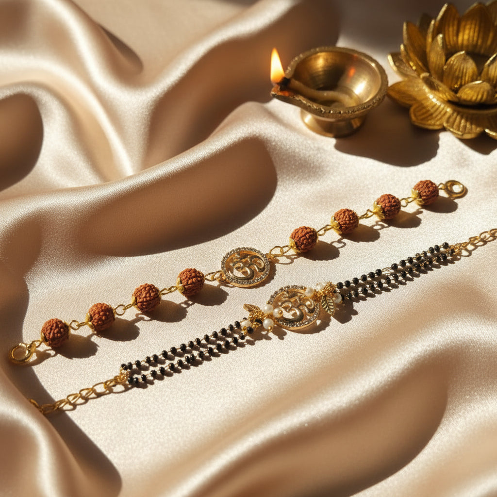 Traditional Bhai Bhabhi Rakhi Pair