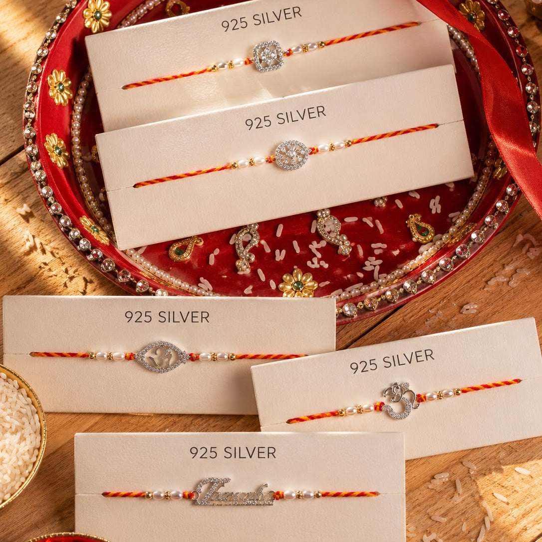Unisex Pure 925 Silver Rakhi