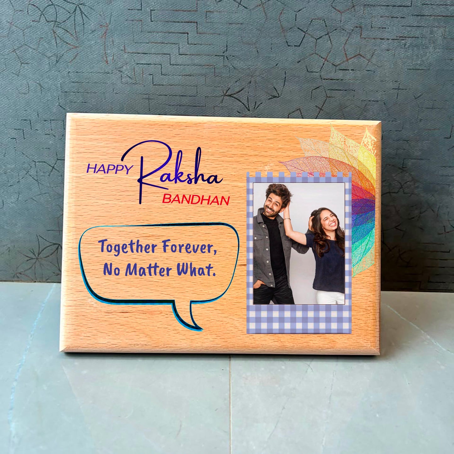Personalised Wooden Photo Frame - Raksha Bandhan Special