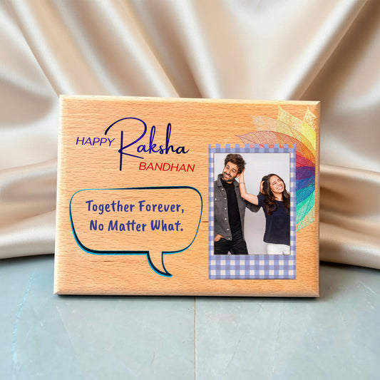 Personalised Wooden Photo Frame - Raksha Bandhan Special