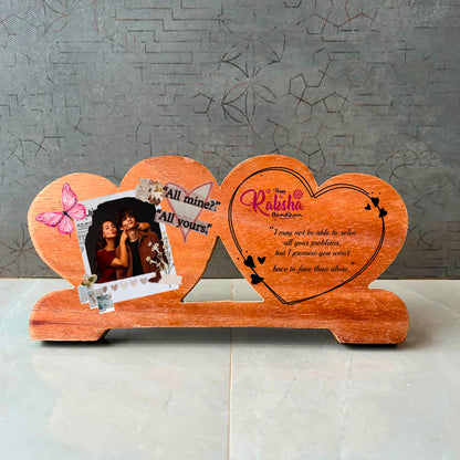 Personalised Wooden Photo Frame - Raksha Bandhan Special