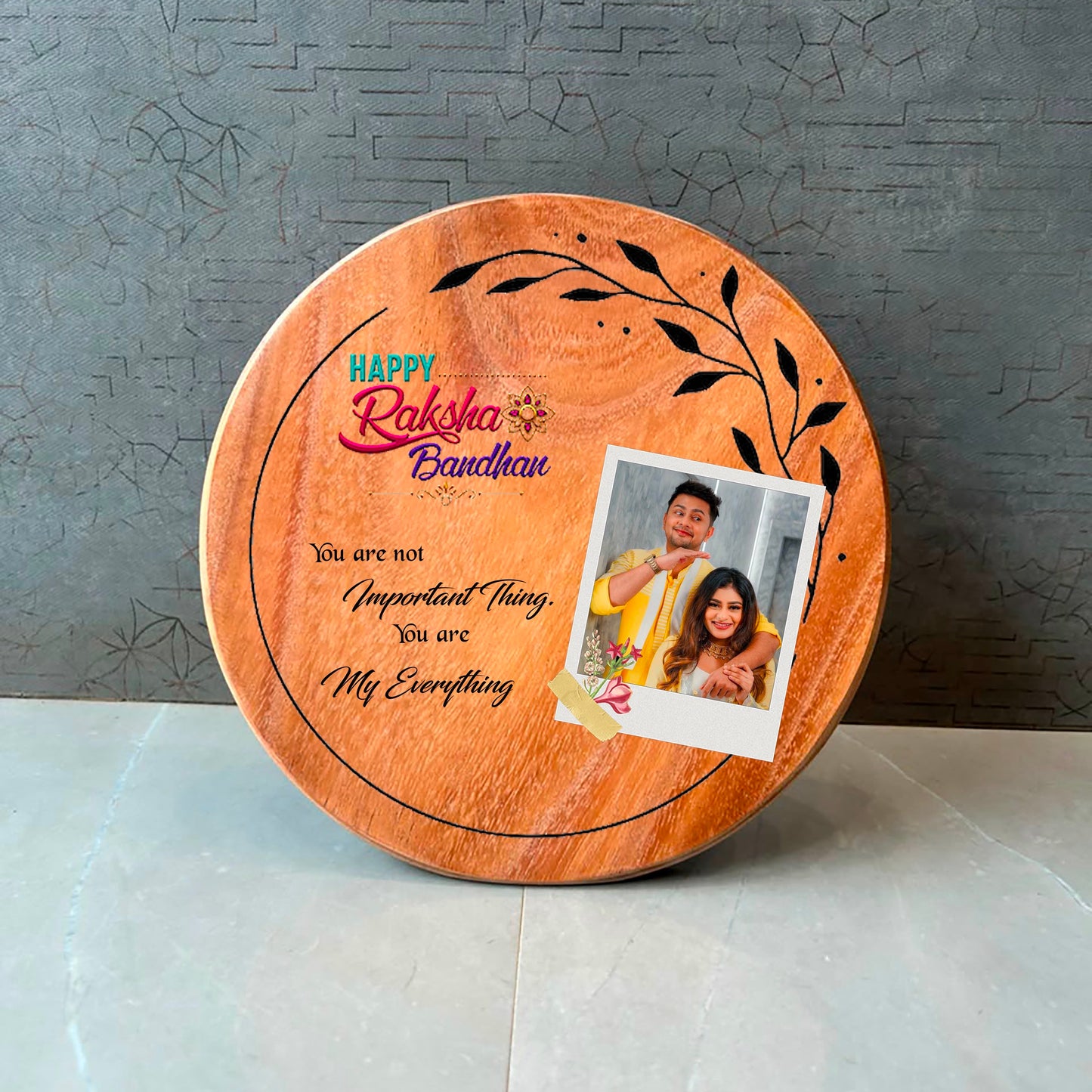 Personalised Wooden Photo Frame - Raksha Bandhan Special