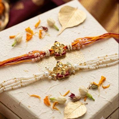 Ganesha Couple Rakhi Set