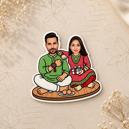 Personalised Caricature Magnets - Siblings Special