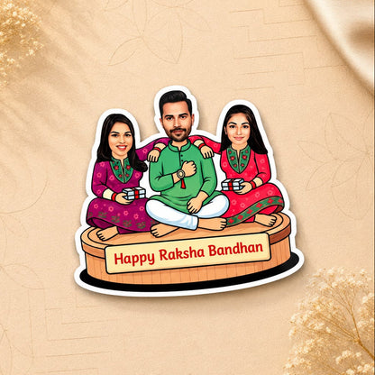 Personalised Caricature Magnets - Siblings Special