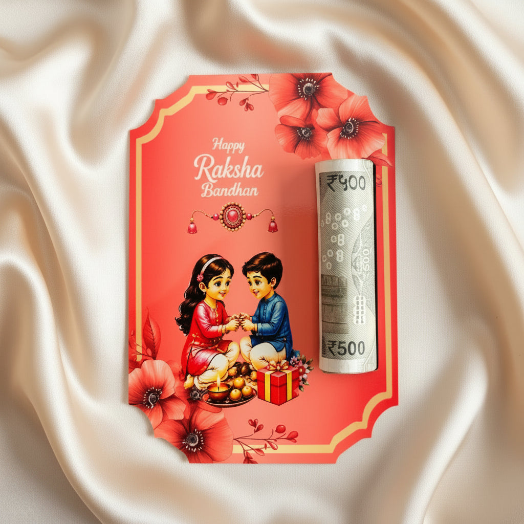 Set of 2 MDF Money Envelopes - Raksha Bandhan Special