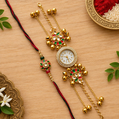 Bhai & Bhabhi Rakhi and Watch Pair