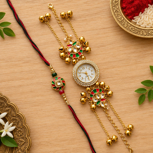 Bhai & Bhabhi Rakhi and Watch Pair