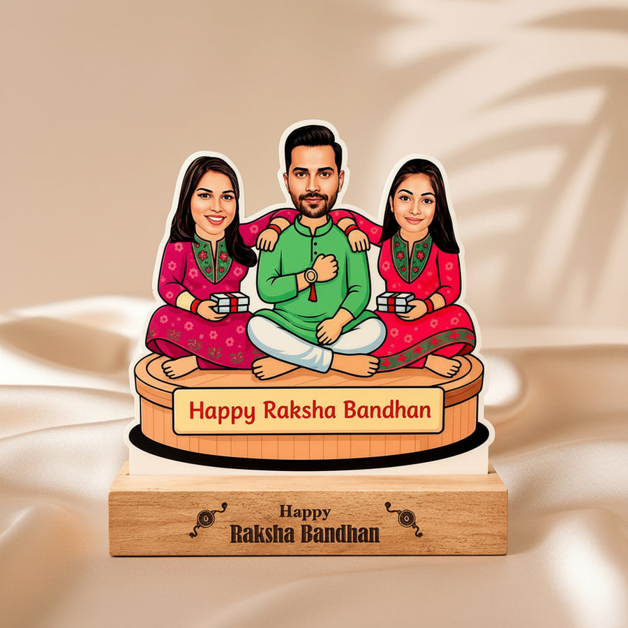 Personalised Caricature Table Top - Siblings Special