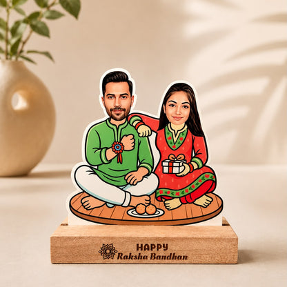 Personalised Caricature Table Top - Siblings Special
