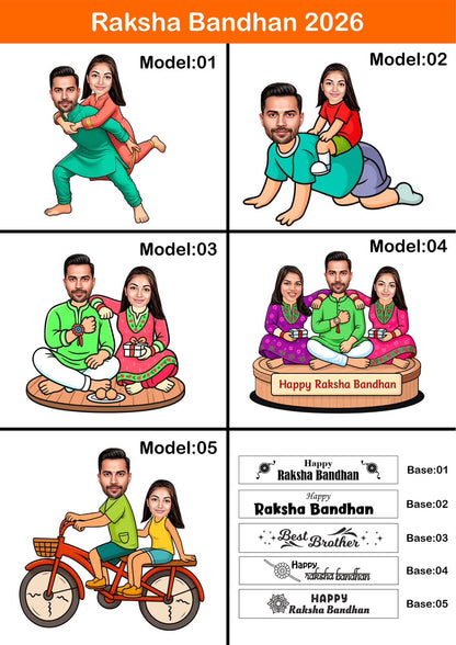 Personalised Caricature Table Top - Siblings Special