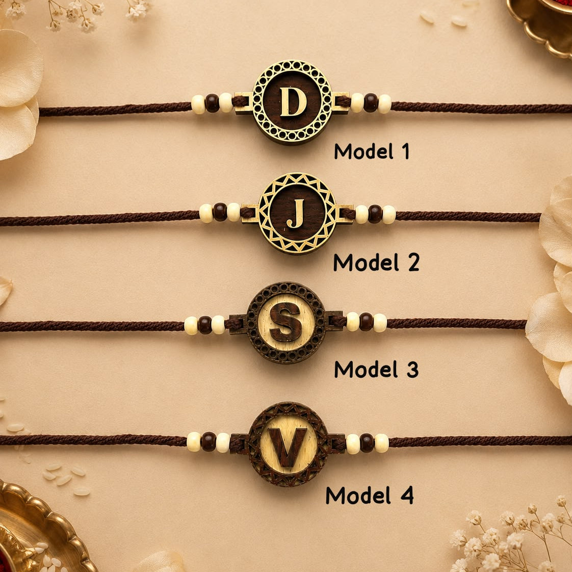 Personalised Monogram MDF Rakhi
