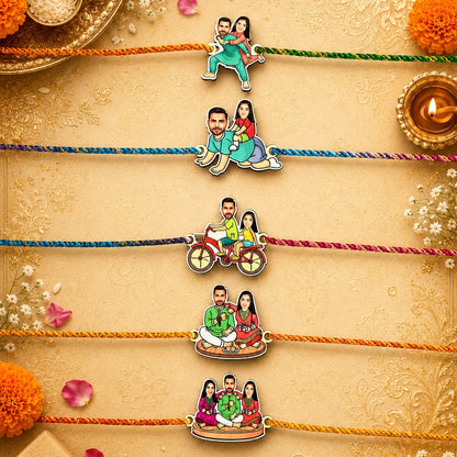 Personalised Caricature Photo Rakhi