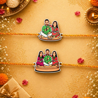 Personalised Caricature Photo Rakhi