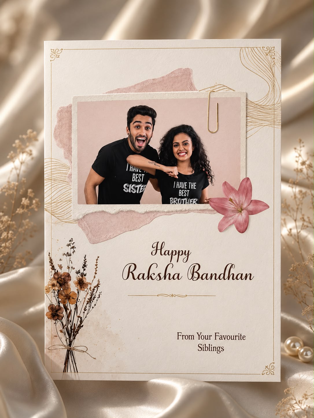 Personalised Rakhi Greeting Card Combo