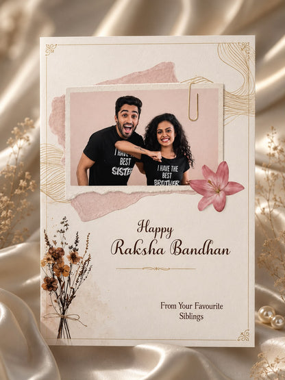 Personalised Rakhi Greeting Card Combo