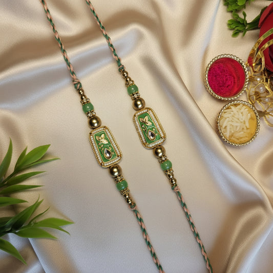 Premium Couple Rakhi Set for Bhai Bhabhi