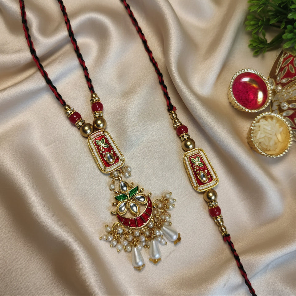 Premium Couple Rakhi Set for Bhai Bhabhi