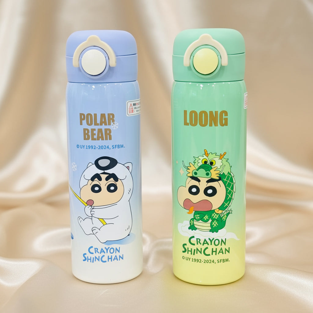 Premium 500ml Insulated Stainless Steel Shinchan Theme Bottle
