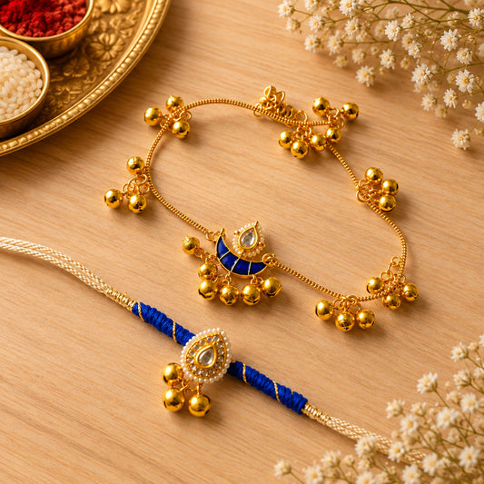 Elegant Ghungroo Rakhi Couple Pair