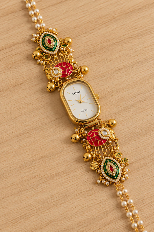 Kundan Elephant Design Rakhi Couple Pair
