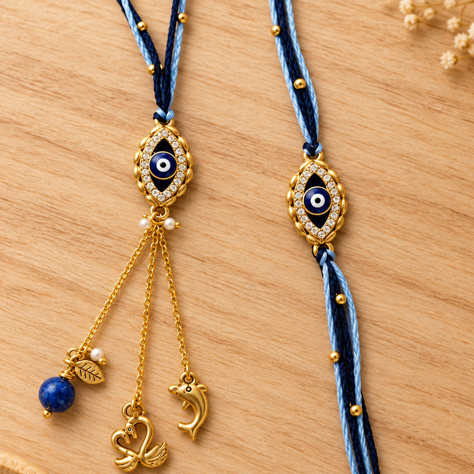 Evil Eye Couple Rakhi Pair