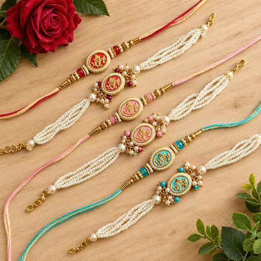 Ganesha Bhai Bhabhi Rakhi Pair – Divine Raksha Bandhan Special