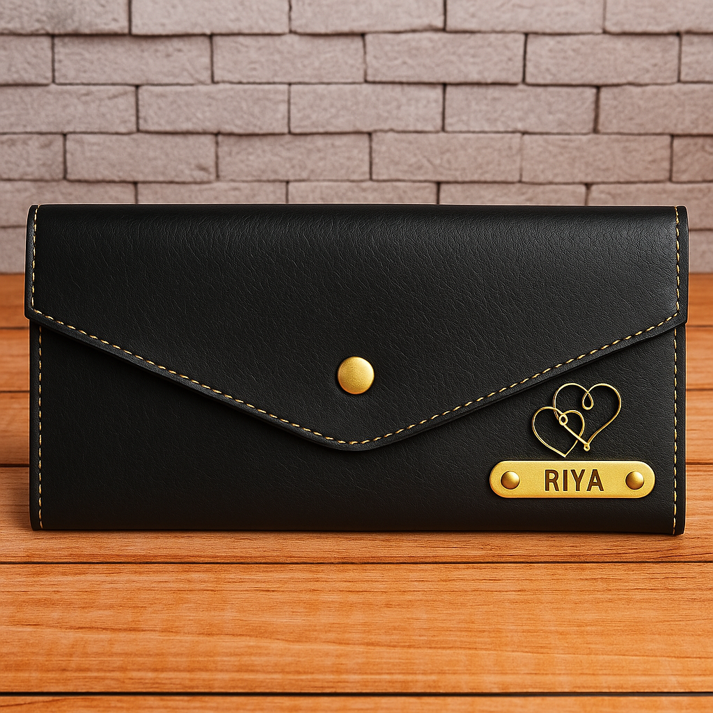 Personalized Premium Leather Minimal Clutch For Women | Women's Wallet