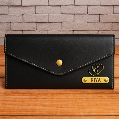 Personalized Premium Leather Minimal Clutch For Women | Women's Wallet