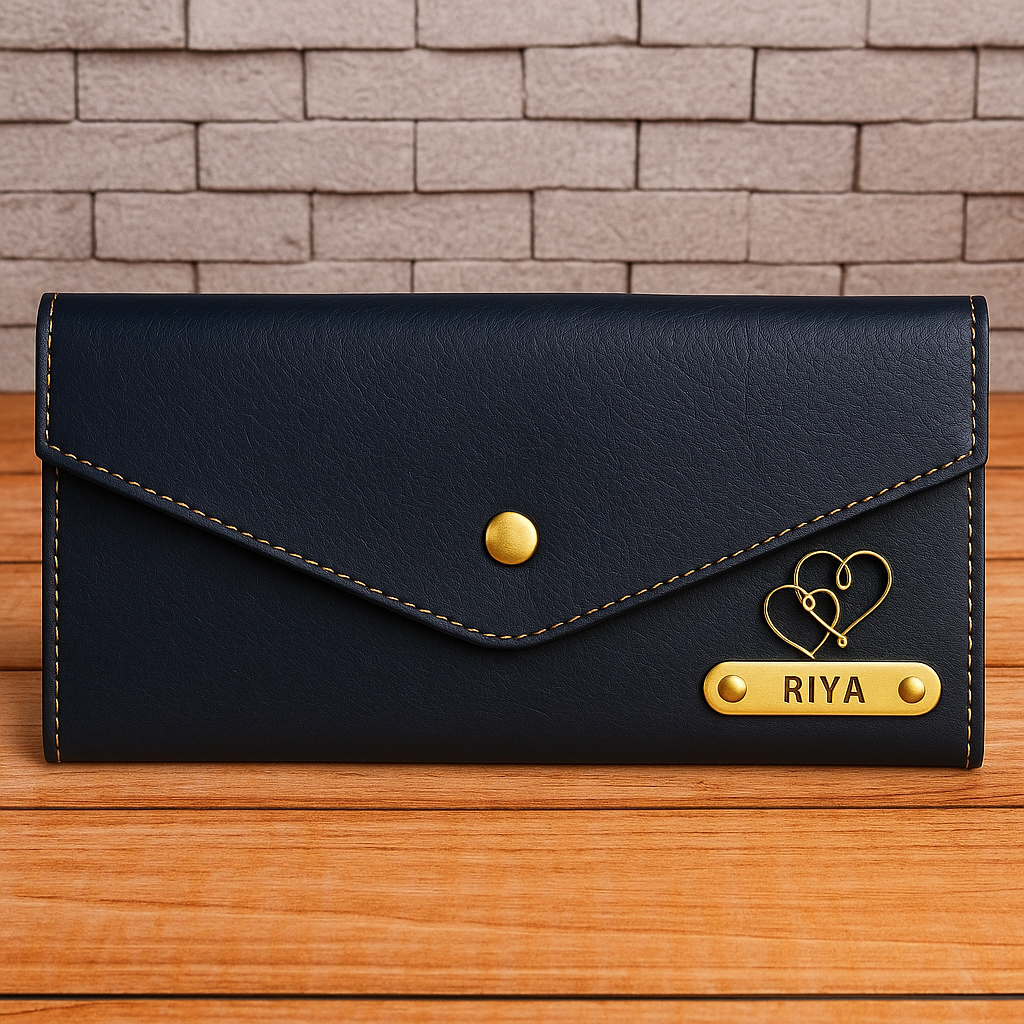 Personalized Premium Leather Minimal Clutch For Women | Women's Wallet