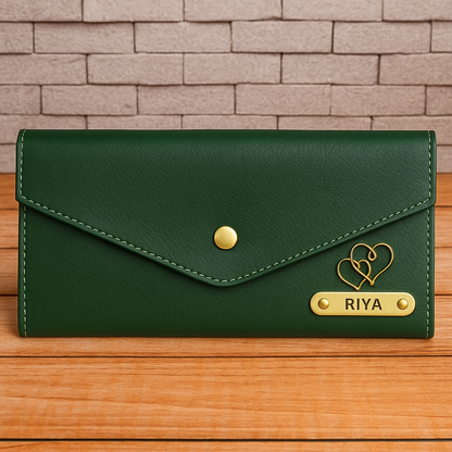 Personalized Premium Leather Minimal Clutch For Women | Women's Wallet