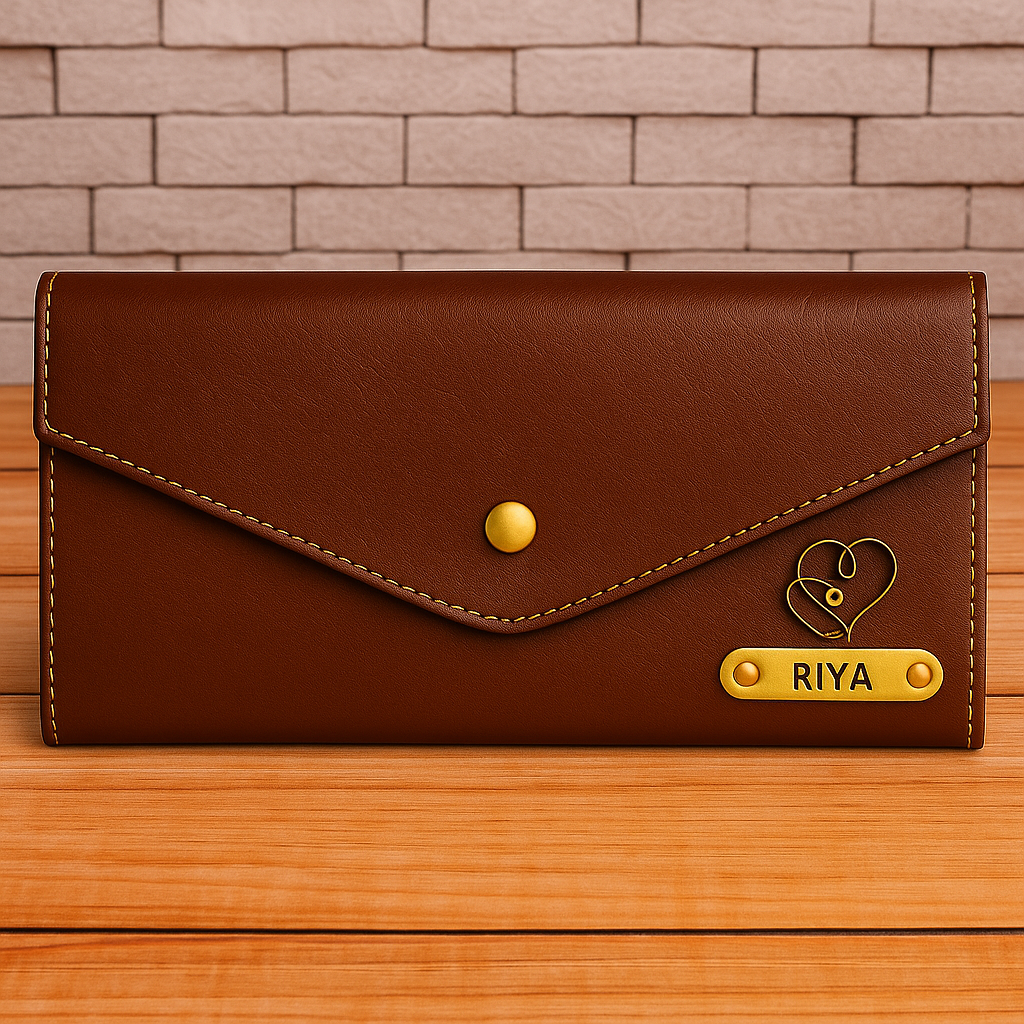 Personalized Premium Leather Minimal Clutch For Women | Women's Wallet