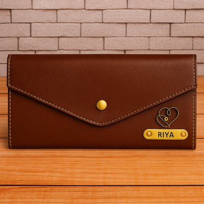 Personalized Premium Leather Minimal Clutch For Women | Women's Wallet