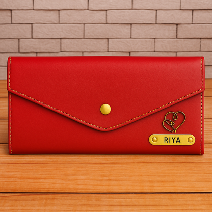 Personalized Premium Leather Minimal Clutch For Women | Women's Wallet