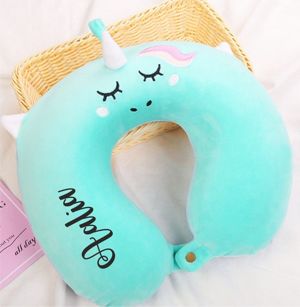 Unicorn Theme Personalized Neck Pillow