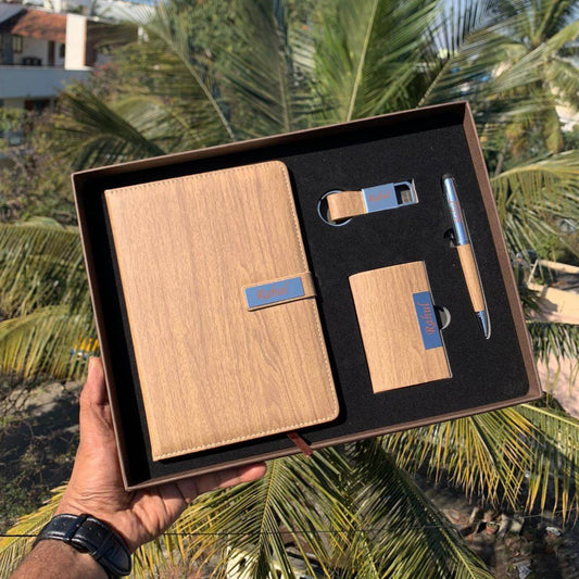 Personalized Wooden Theme Corporate Combo