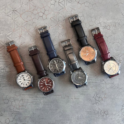 Personalized Premium Leather Wallet + Wrist Watch Combo