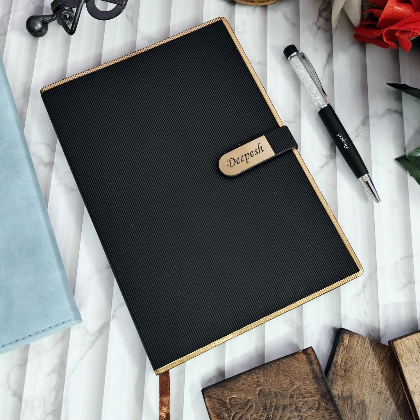Personalized Z Flap Premium Diary + Pen Combo