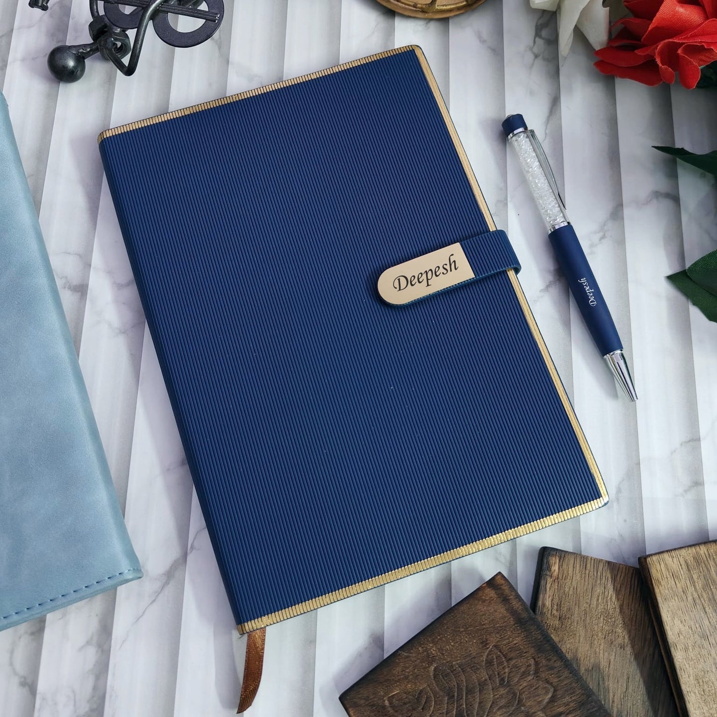 Personalized Z Flap Premium Diary + Pen Combo