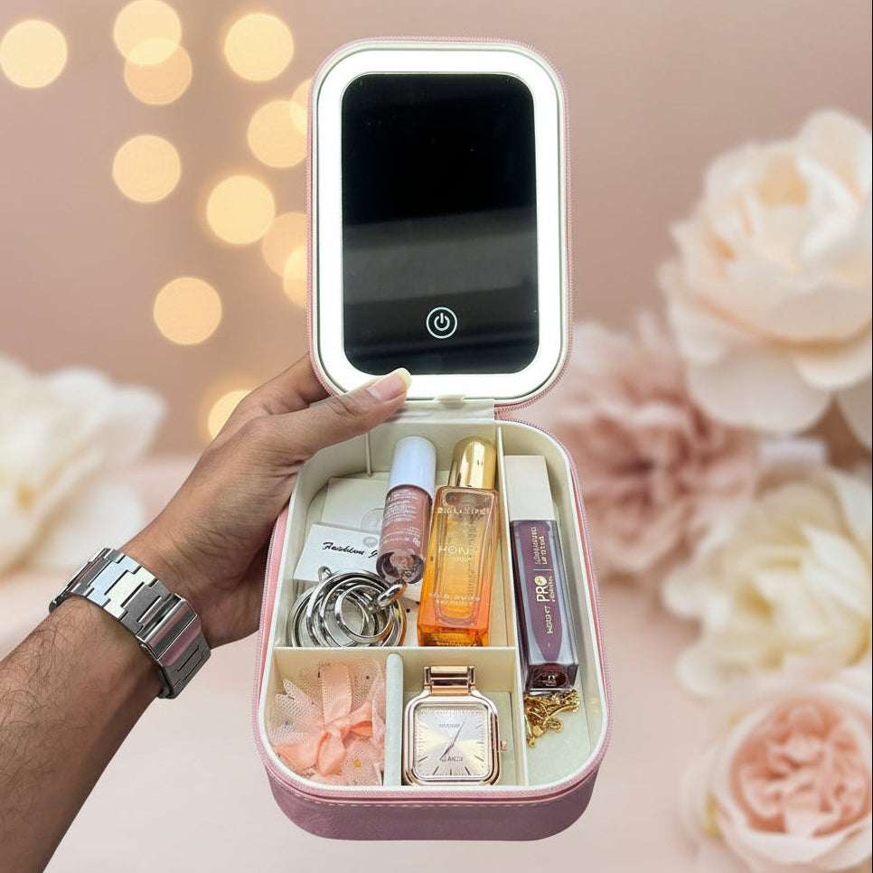 Personalized LED Mirror Makeup Box