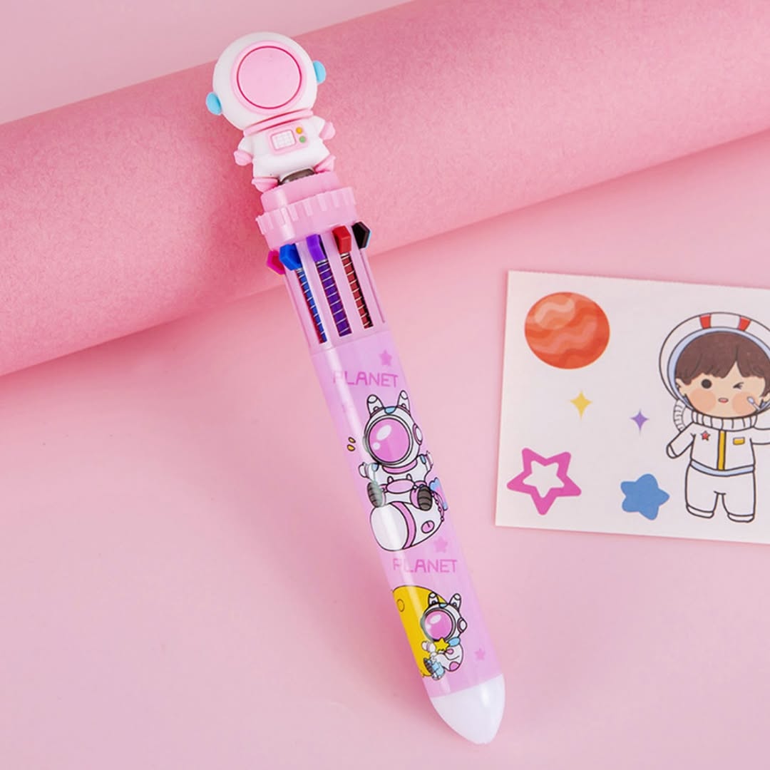 Astronaut-Themed Multi-Color Pens (Random Color)