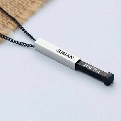 Personalized Hidden Bar Pendant