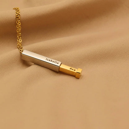 Personalized Hidden Bar Pendant